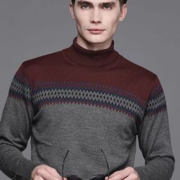Men Solid Crew Neck Grey Sweater-image-67