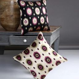 romee Multicolour Embroidred Ethnic Motif 16x16 inches Cushion Cover (2Pc)-picture-0