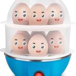 Eggo 350 Watt Egg Boiler/Cooker for Steaming, Cooking & Boiling (Blue, 14 Eggs) Egg Cooker-image-10