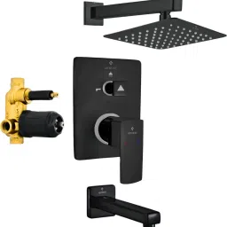 ENICET Diverter Set | Shower system | Bathroom Shower System (Matte Black Diverter Set) rain flow-20