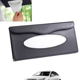 Universal Leatherite Rectangle Black Tissue Box For Car/office/Home-73 Vehicle Tissue Dispenser-image-90
