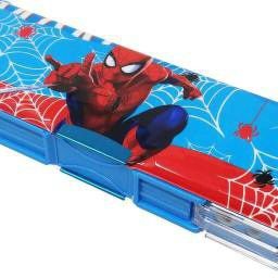 poksi avengers Multipurpose with Calculator & Dual sharpner - Spiderman Art Plastic Pencil Box image 2