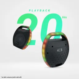ZEBRONICS Zeb-PSPK 3(Sound feast 60)with v5.0, 6 RGB Modes, 20hrs playback time 10 W Bluetooth Speaker image 3
