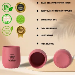 zozobaa Silicone Tiny Training Open Cup for Baby Feeding & Toddler First stage Drinking- Food Grade Silicone image 4