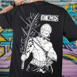 Men Graphic Print Round Neck Cotton Blend Black T-Shirt-image-94
