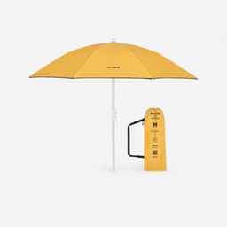 Compact beach umbrella 2-person UPF 50+ 160 cm diameter - PARUV yellow ochre-36