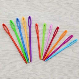 Large Eye Plastic Sewing Needles 7 Pcs (L - 7cm) & 5 Pcs (L - 9 CM) Yarn Needles Knitting Pin-22