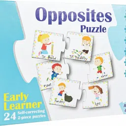 abyz Opposites Puzzle, 24 Self-Correcting 2-Piece Puzzles with Reference Poster image 4