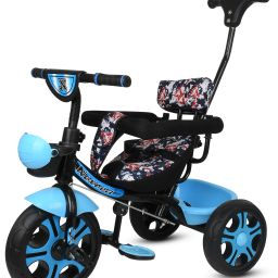 12-60 Months Kids Tricycle with Cushion Soft Seat,Storage Basket,Parental Handle Best Kids N-1 Tricycle Baby Boys-Baby Girls Tricycle-image-3