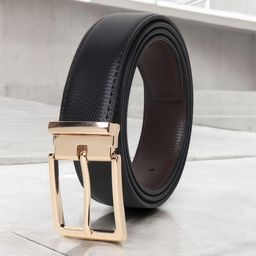 killer Men Formal, Casual, Evening, Party Black Artificial Leather Reversible Belt-picture-48