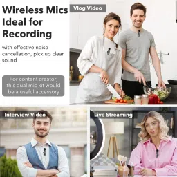 tazomi Wireless Lavalier Reduction for Video Recording Type C Android & iPhone Microphone image 4