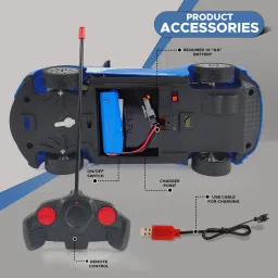 buddynjoy 3D lighting kids high speed rechargeable remote control Car for 3+ Years image 4