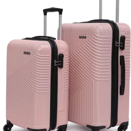 Hard Body Set of 2 Luggage 4 Wheels - Cairo - Pink-image-11