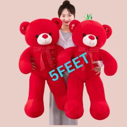 5 Feet Soft Coo Gift Teddy Bear for Gifting Special Someone Red - 152 inch-image-68