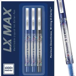 LX MAX | Cone Tip | 0.5 mm | 1000+ Meters Writing Length | German Technology Roller Ball Pen-image-13