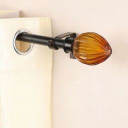 the decor mart Orange Iron 84 - 144 Inches Expandable Curtain Rod with Accessories-picture-15