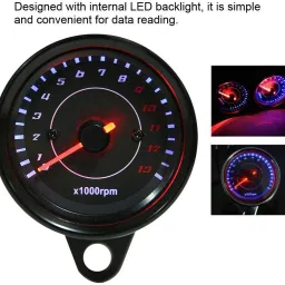 auto pearl 12 V Motorcycle Tachometer Modified LED Display Motorbike Gauge RPM Meter Analog Speedometer image 3