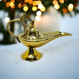 Hand Crafted Brass Chirag Lamp/Aladdin Chirag For Gifting /Home Décor Table Lamps Lamp Shade-41