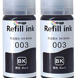QUINK 001/ 003 Ink for Epson L3110, L3150, L3250, ,L3116,L3101 Black - Twin Pack Ink Bottle-43