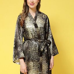 XPIOX Women Printed Bath Robe-image-4