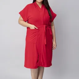 LacyLook Women Plus Size Belted Bath Robe-8