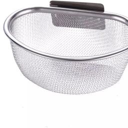 Stainless Steel Collapsible Sink Rack, Wall-Mount Basket for Home & Kitchen" Collapsible Strainer-image-11