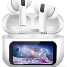 Touch Display Earbud with Fast charging 60 hour playtime Gaming Music Smart Bluetooth Headset-image-48