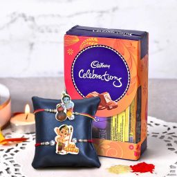 Kids TR-RB22-Kids-Celeb50Rakhi-KK001 Assorted Rakhi, Greeting Card, Chawal Roli Pack Set-0