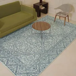 Blue Wool Vintage 9 x 12 Feet Hand Tufted Carpet by Jaipur Rugs-picture-15