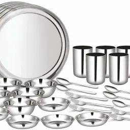 Pack of 30 Stainless Steel High Grade Stainless Steel Dinner Set, 30-Pieces, Service for 5 People, Silver Dinner Set-image-83