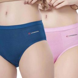 Pack of 2 Women Hipster Light Blue, Pink Panty-image-2