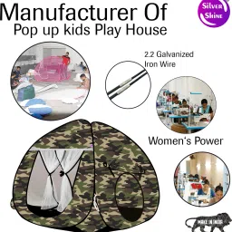 silver shine Jungle Printed Play house foldable kids Play Tent for Boys & Girls image 3