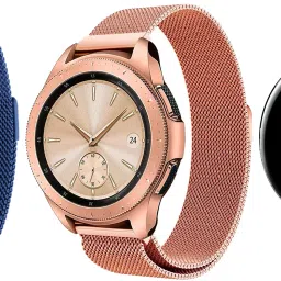ACM Pack of 3 Strap Magnetic for Noise Noisefit Endure Sport (Blue/Rose Gold/Silver) Smart Watch Strap image 2