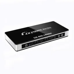 Tobo HDMI Matrix 4X2 4K @ 30 UHD Switcher Splitter 4 in 2 Out Audio Extractor Media Streaming Device-image-27