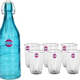 Serving Lemon Set Of Bottle And 6 Glass, 1 Ltr-D13 Jug Bottle Glass Set-image-8