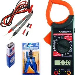 DT266 Clamp Meter Digital Clamp Multimeter DT266 with multitech 07 wire cutter Analog Multimeter-6