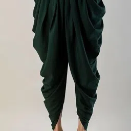 Sajke GREEN-DHOTI Solid Women Dhoti-image-34