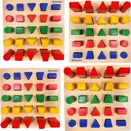 Portable Multi-shape and Multi-color Peg Board Physical Therapy 25 Pegs Wooden Medical Reacher & Grabber-15