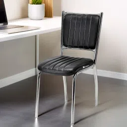 home visitor chair without Arm with comfortable seat back and armrest Leatherette Office Visitor Chair-picture-2