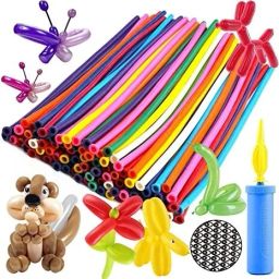 Solid Solid Animals Kit Twisting Balloons with 1 Air Pump + 100pcs Latex Long Balloons Balloon-image-29