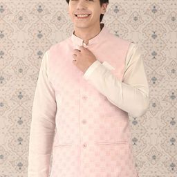 Ode by House of Pataudi Woven Design Nehru Jackets-picture-38