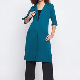 Color Cocktail Longline Button Shrug-49