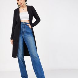 SASSAFRAS Ribbed Knitted Open Front Shrug-12