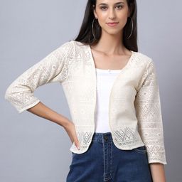 Rute Women Off White Cotton Bohemian Shrug-image-53