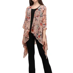 Fashfun Floral Printed Longline Shrug-22