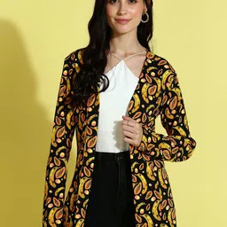 Popwings Women Conversational Printed Longline Shrug-36
