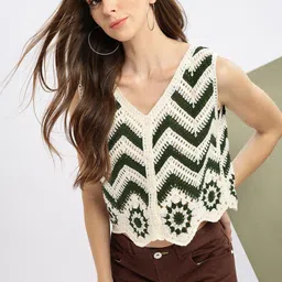 SHOWOFF Women Crop Sheer Button Shrug-48