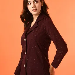 IUGA Lapel Collar Long Sleeves Tailored Jacket image 3