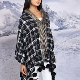 Tokyo Talkies Checked Tasselled Open Front Flannel Checked Shrug image 4