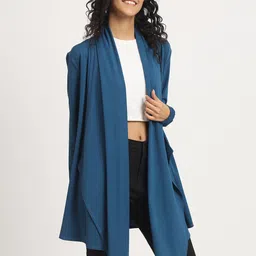 Beau Design Long Sleeves Asymmetric Open Front Shrug image 3